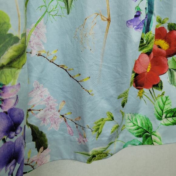 Talbots Light Blue Floral A-line Dress Size 8 - Picture 6 of 7